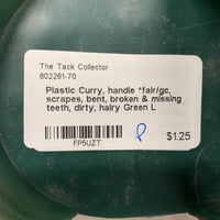 Plastic Curry, handle *fair/gc, scrapes, bent, broken & missing teeth, dirty, hairy
