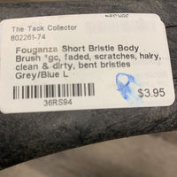 Short Bristle Body Brush *gc, faded, scratches, hairy, clean & dirty, bent bristles
