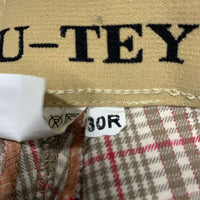Full Seat Hvy Cotton Breeches *vgc, older, rubbed/pilly seat
