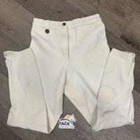 Full Seat Hvy Cotton Breeches *gc, older, stains, v.hairy velcro, seat: stains, rubs & pills
