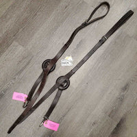 Pr Leather Donut Side Reins *v.stiff, creases, xholes, gc/fair, v.dry, creases, rubs, xholes, twists
