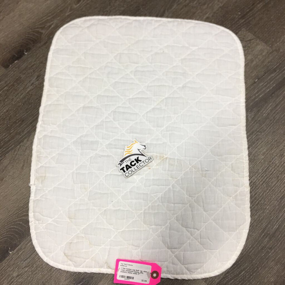 1 Thin Cotton Leg Quilt *gc, clean, v.mnr unstitched seams, pilly, puckers, stains
