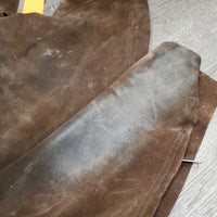 Full Suede Chaps *gc, rubs, stains, older, dirty
