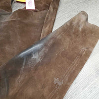 Full Suede Chaps *gc, rubs, stains, older, dirty
