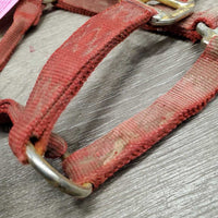 Thick Nylon Halter *fair, v.dirty, faded, stains, frayed edges & holes
