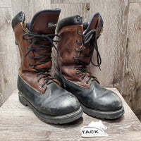 Pr Insulated Winter Boots, laces *gc, toes: rubs, faded & scuffs, clean, mnr dirt & hair inside
