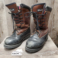 Pr Insulated Winter Boots, laces *gc, toes: rubs, faded & scuffs, clean, mnr dirt & hair inside
