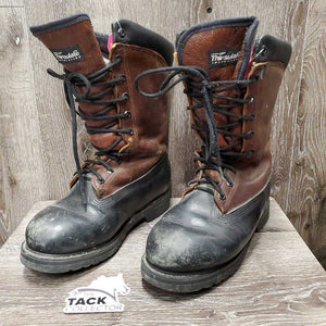 Pr Insulated Winter Boots, laces *gc, toes: rubs, faded & scuffs, clean, mnr dirt & hair inside