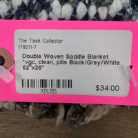 Double Woven Saddle Blanket *vgc, clean, pills
