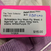 Hvy Mesh Fly Sheet, 0 legs/tail *gc, clean, lining tears, stains
