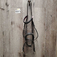 Soft Rsd/Padded Bitless Bridle, Buckles, Cotton Web Reins *gc, dirty, sticky, faded
