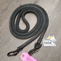 Thick Nylon Rope Horsemanship Loop Reins, buckles *gc, mnr dirt, rubs, frayed & stretched areas
