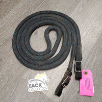 Thick Nylon Rope Horsemanship Loop Reins, buckles *vgc, mnr dirt, rubs & hair
