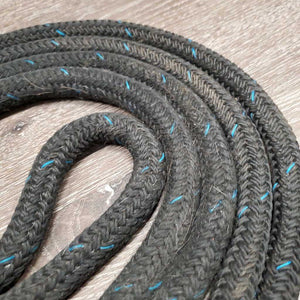 Thick Nylon Rope Horsemanship Loop Reins, buckles *vgc, mnr dirt, rubs & hair