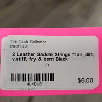 2 Leather Saddle Strings *fair, dirt, v.stiff, fry & bent
