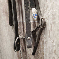 Soft Thick Headstall, bling, silver buckles *gc, dirty, film
