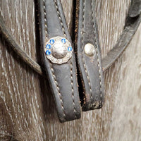 Soft Headstall, bling, silver buckles *gc, dirty, missing bling, film