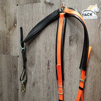 Biothane Halter Bridle, 2 snap cheeks, loop reins, breastcollar *vgc, clean, v.oxidized, cut cheeks, mnr stains
