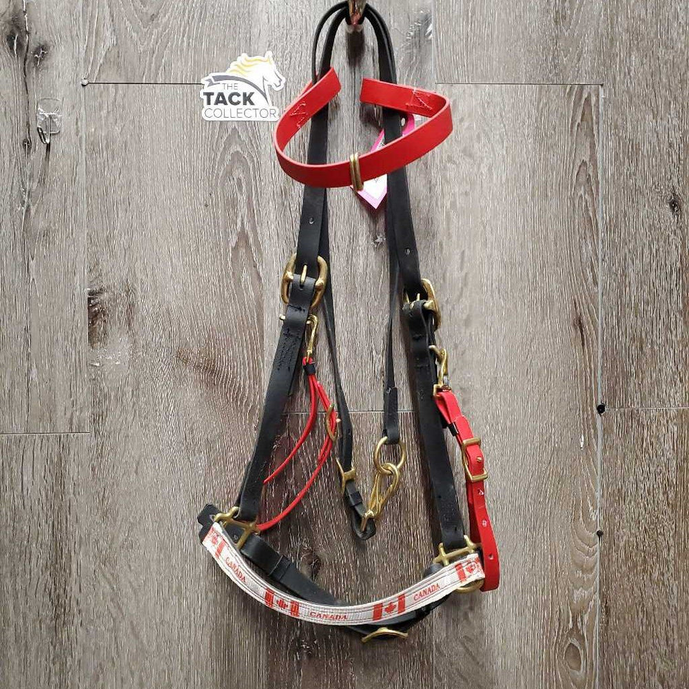Biothane Halter Bridle, 2 snap cheeks *xc, v.mnr dirt, v.large browband loops