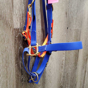 Biothane Halter-Bridle, 2 snap cheeks, Breastcollar *vgc, clean, mnr oxidized & residue, discolored/stains