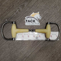 Thick Jointed Plastic D Ring Bit *fair/gc, clean, v.CHEWED, hole/gouge, sharp
