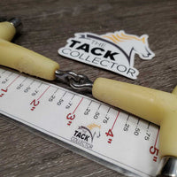 Thick Jointed Plastic D Ring Bit *fair/gc, clean, v.CHEWED, hole/gouge, sharp
