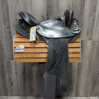 15 XW *6.25" Big Horn Synthetic & Leather Endurance Saddle, NO Stirrups, 2 Latigo Billets, Fleece Panels, Serial #119
