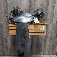 15 XW *6.25" Big Horn Synthetic & Leather Endurance Saddle, NO Stirrups, 2 Latigo Billets, Fleece Panels, Serial #119
