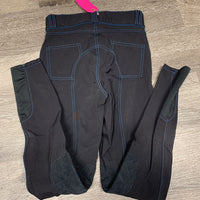 JUNIORS? Euroseat Breeches *vgc, mnr hair, stain, puckers, undone stitching
