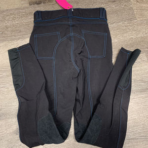 JUNIORS? Euroseat Breeches *vgc, mnr hair, stain, puckers, undone stitching