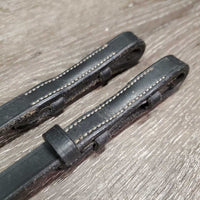 Pr Leather Cheek Pieces *vgc, clean, mnr dirt, scuffs

