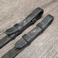 Pr Leather Cheek Pieces *vgc, clean, mnr dirt, scuffs
