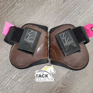 Open Front & Hind Boots, velcro *gc/fair, faded, residue, clean, v.scraped, holey edges, 1 squished, stains