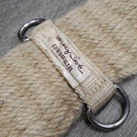 27 Strand Wool Cinch, roller buckles, 2 center D rings *vgc, hair, mnr dirt, stains, scuffed keeper
