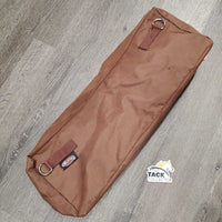 Unlined Rectangular Cordura Cantle Bag, zipper *gc, stains, dusty/dirty & hairy, undone stitches/threads *inside: clean
