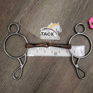 Loose Ring Sweet Iron Western Gag Bit *fair, rusty, ozidized, peeling, older, clean, scrapes