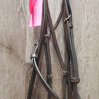 Narrow Rsd/FS Bridle, Rsd/FS Braided Reins *vgc/xc, clean, creases, rubs, v.tight keepers, dry, stiff, rough back
