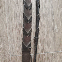 Narrow Rsd Bridle, Braided Reins *vgc, clean, v.stiff, dry, scraped edges, rubs
