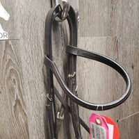 Narrow Rsd Bridle, Braided Reins *vgc, clean, v.stiff, dry, scraped edges, rubs
