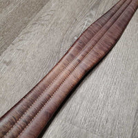 Thin Leather Girth, 1x els *gc, v.stiff, older, stains, clean, mnr residue, creases & rubs
