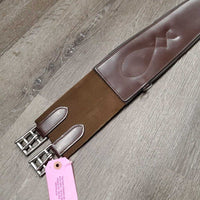 Anatomical Padded Leather Girth, 2x els, 3x D Rings *xc, clean, v.mnr rubs, discolored & hair
