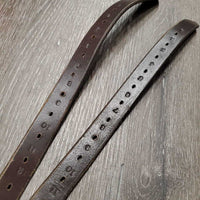 Pr Stirrup Leathers *vgc, clean, v.mnr scrapes, uneven ends & holes, older, stiff