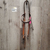 Headstall *Missing 6 Rivets & buckle, mismatched throatlatch, dirty, gc/fair, edge rubs
