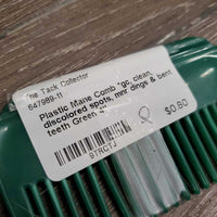 Plastic Mane Comb *gc, clean, discolored spots, mnr dings & bent teeth
