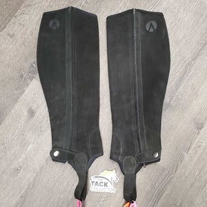 Pr Suede Half Chaps *gc, dirty, faded, older, pilly edges