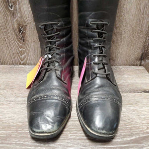 Field Boots, zips *gc/fair, toes: dents & scraped, Breaking teeth-R, rubs, scratches