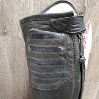 Field Boots, zips *gc/fair, toes: dents & scraped, Breaking teeth-R, rubs, scratches
