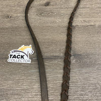 1 ONLY Soft Braided Leather Rein *gc/fair, loose hook, rough back, chewed?slice
