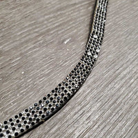 'U' Shaped Bling Browband *gc, missing & lifted stones, curled edges
