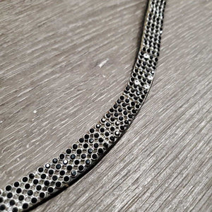 'U' Shaped Bling Browband *gc, missing & lifted stones, curled edges